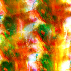 Image showing seamless green red texture color watercolour abstract