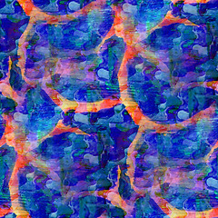 Image showing grunge band blue, orange texture, watercolor seamless, band back