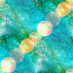 Image showing bokeh abstract watercolor, and blue green art seamless texture h