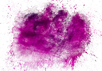 Image showing purple spot blotch watercolors isolated on white background