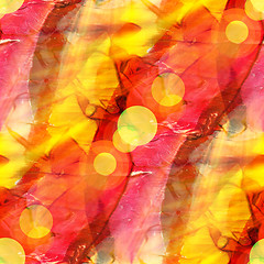 Image showing bokeh wallpaper background watercolor art red yellow seamless te