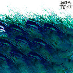 Image showing background blue green hand watercolour brush texture wallpaper