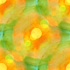 Image showing sun glare watercolor round red green yellow for your design