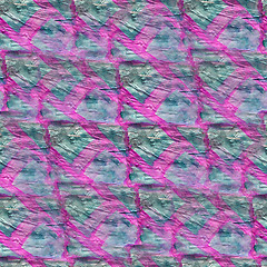 Image showing pink, blue, ornament grunge texture, watercolor seamless backgro