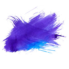 Image showing blue watercolors spot blotch isolated