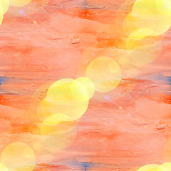 Image showing bokeh art blue orange table spot watercolor design
