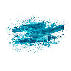 Image showing blue watercolors spot blotch isolated