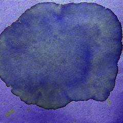 Image showing watercolor abstract background paint purple color blob design sp