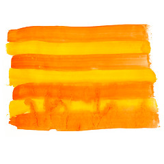Image showing orange line watercolors spot blotch isolated