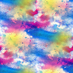 Image showing artist blue red watercolor background, seamless