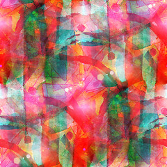 Image showing sunlight grunge band red, green vanguard texture watercolor seam