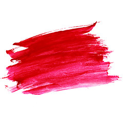 Image showing watercolor red strokes brush with space for your own text