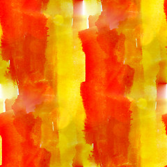 Image showing art avant-garde hand yellow, orange paint background seamless wa