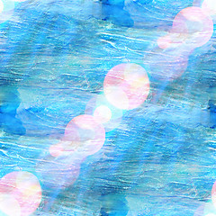 Image showing sun glare watercolor blue for your design