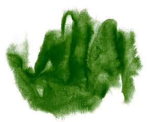 Image showing stroke paint splatters color watercolor green abstract water bru