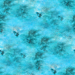 Image showing macro blue stains, watercolor seamless texture paint wallpaper