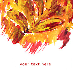 Image showing orange brushstrokes texture artist with space for your message