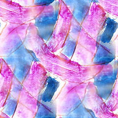 Image showing tones abstract blue, purple, art isolated watercolor stain