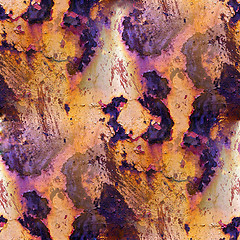 Image showing seamless texture of rust with purple spots