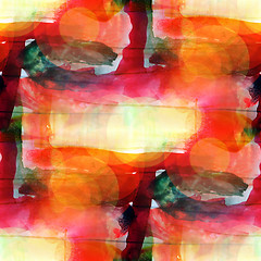 Image showing sunlight abstract yellow, red watercolor stain