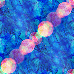 Image showing bokeh art seamless texture background blue watercolor abstract b