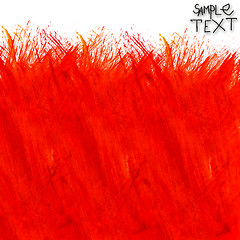 Image showing background hand orange red watercolour brush texture isolated