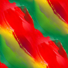 Image showing band gouache seamless background green red yellow
