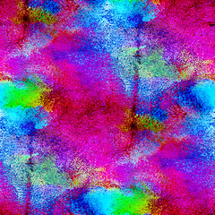 Image showing seamless macro texture purple red watercolors with brush strokes
