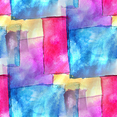 Image showing art blue, pink avant-garde hand paint background seamless wallpa