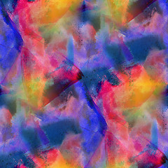 Image showing artist blue red watercolor background, seamless