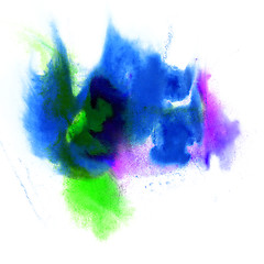 Image showing paint stroke splatters color watercolor