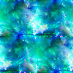 Image showing seamless abstract art blue, green texture watercolor, wallpaper