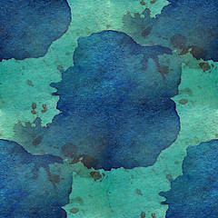 Image showing wallpaper watercolor abstract blue green background paint color 