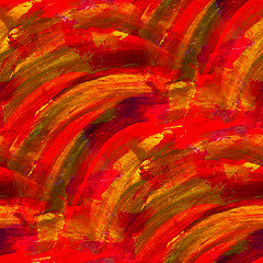 Image showing art red yellow watercolor background, seamless paint background 