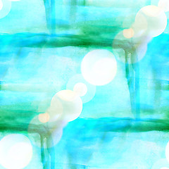 Image showing sun glare watercolor green blue for your design