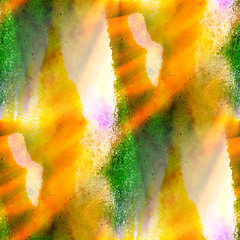 Image showing sunlight watercolor brush abstract art green purple yellow artis