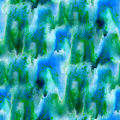 Image showing seamless texture color watercolour blue green abstract