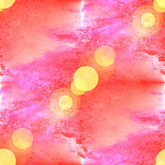 Image showing seamless bokeh wallpaper blot red watercolor for your design