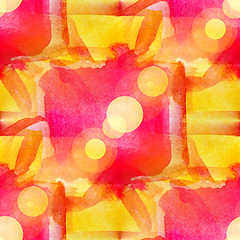 Image showing sunlight watercolor yellow red brown design