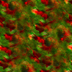 Image showing green red abstract watercolor seamless texture