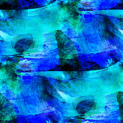 Image showing seamless wallpaper blue watercolor abstract avant-garde art hand