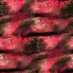 Image showing watercolor seamless red, black texture background paint abstract