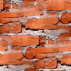 Image showing seamless texture of red brick wall