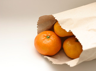 Image showing tangerine in bag