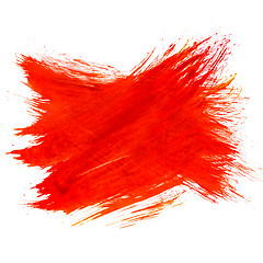 Image showing red watercolors spot blotch isolated