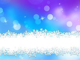 Image showing Blue background with snowflakes. EPS 10