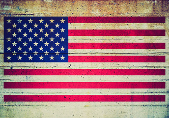 Image showing Retro look USA flag