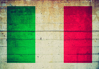 Image showing Retro look Italian flag