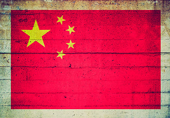 Image showing Retro look flag of China