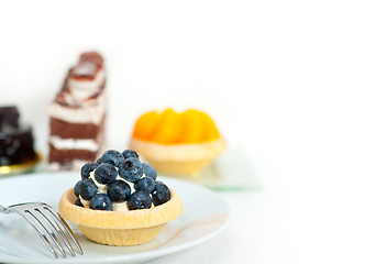 Image showing blueberry cream cupcake